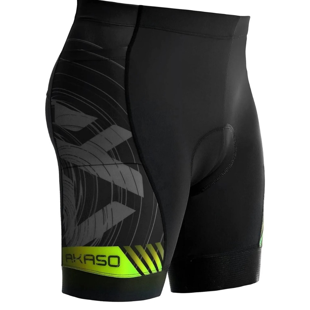 AKASO Men's Cycling Bicycling Shorts 3D Padded Mountain Bike Black